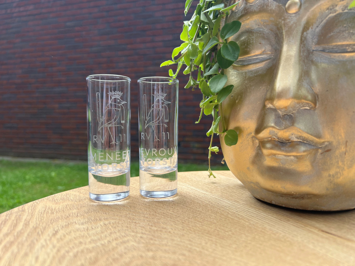 Borrelglas gepersonaliseerd