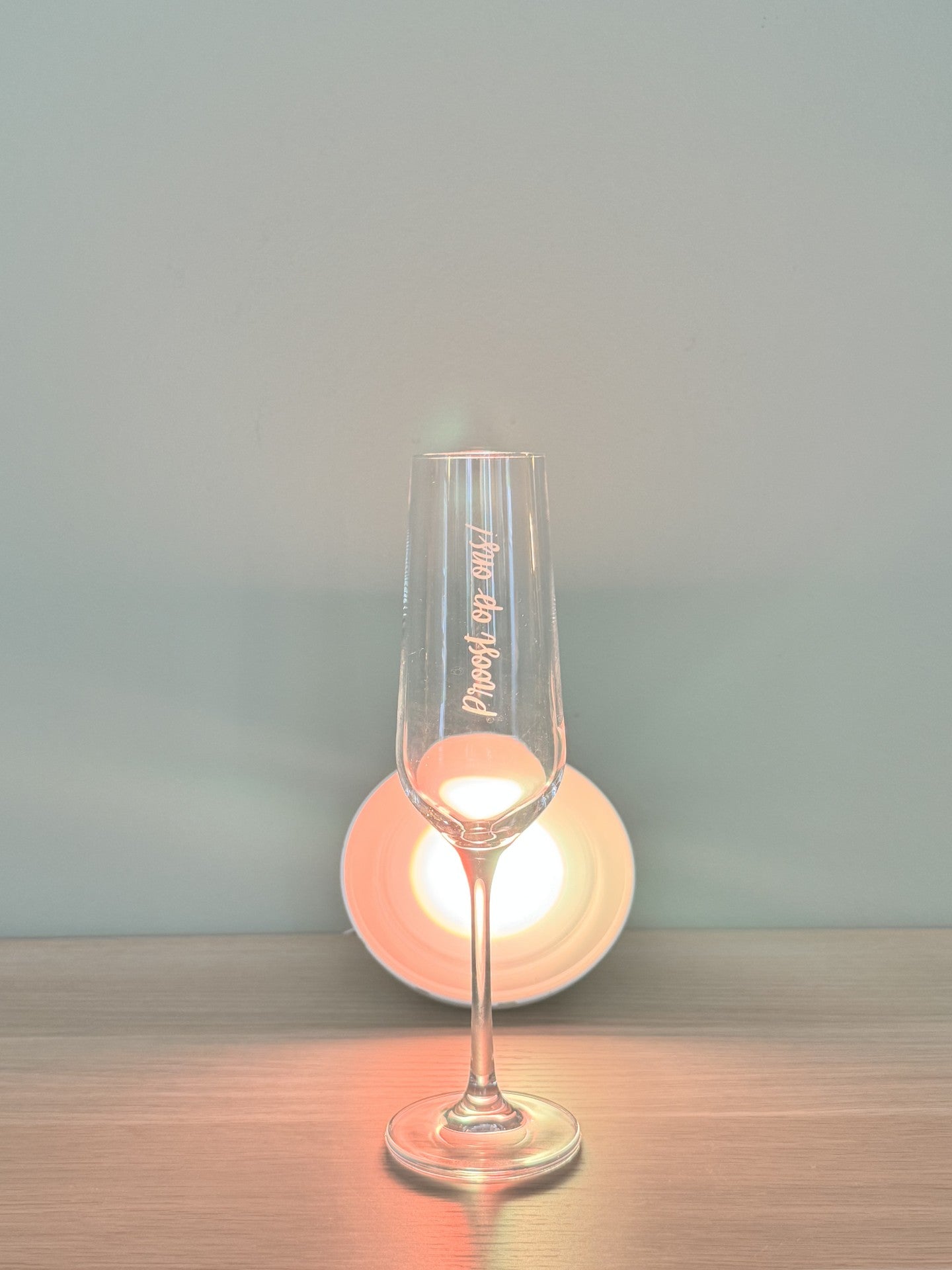 Champagneglas Proost op ons!