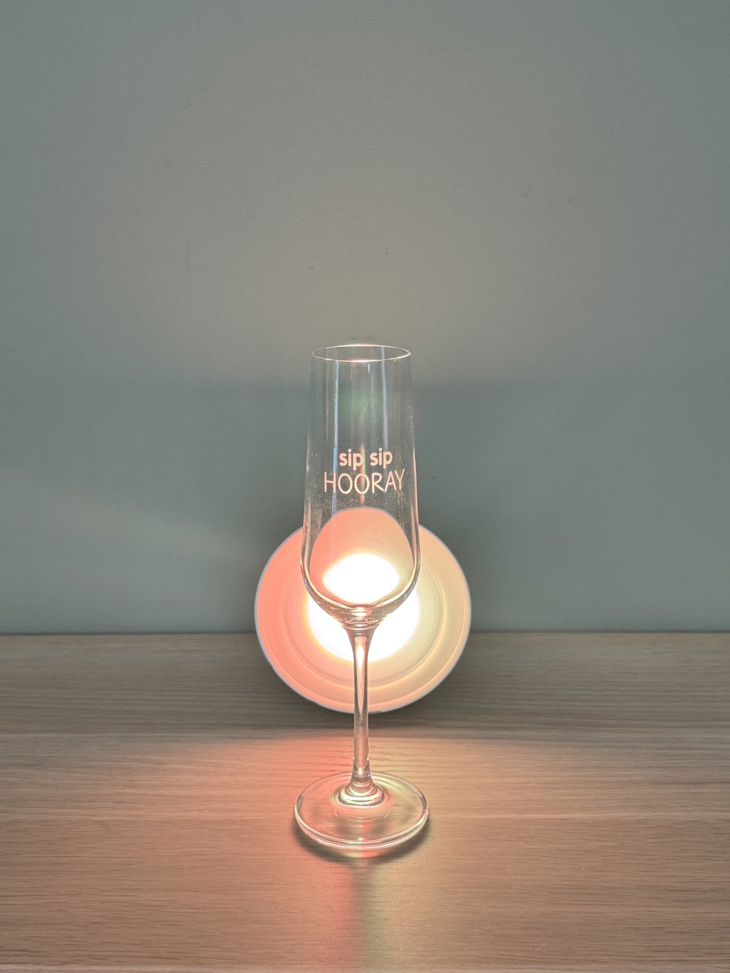 Champagneglas sip sip hooray