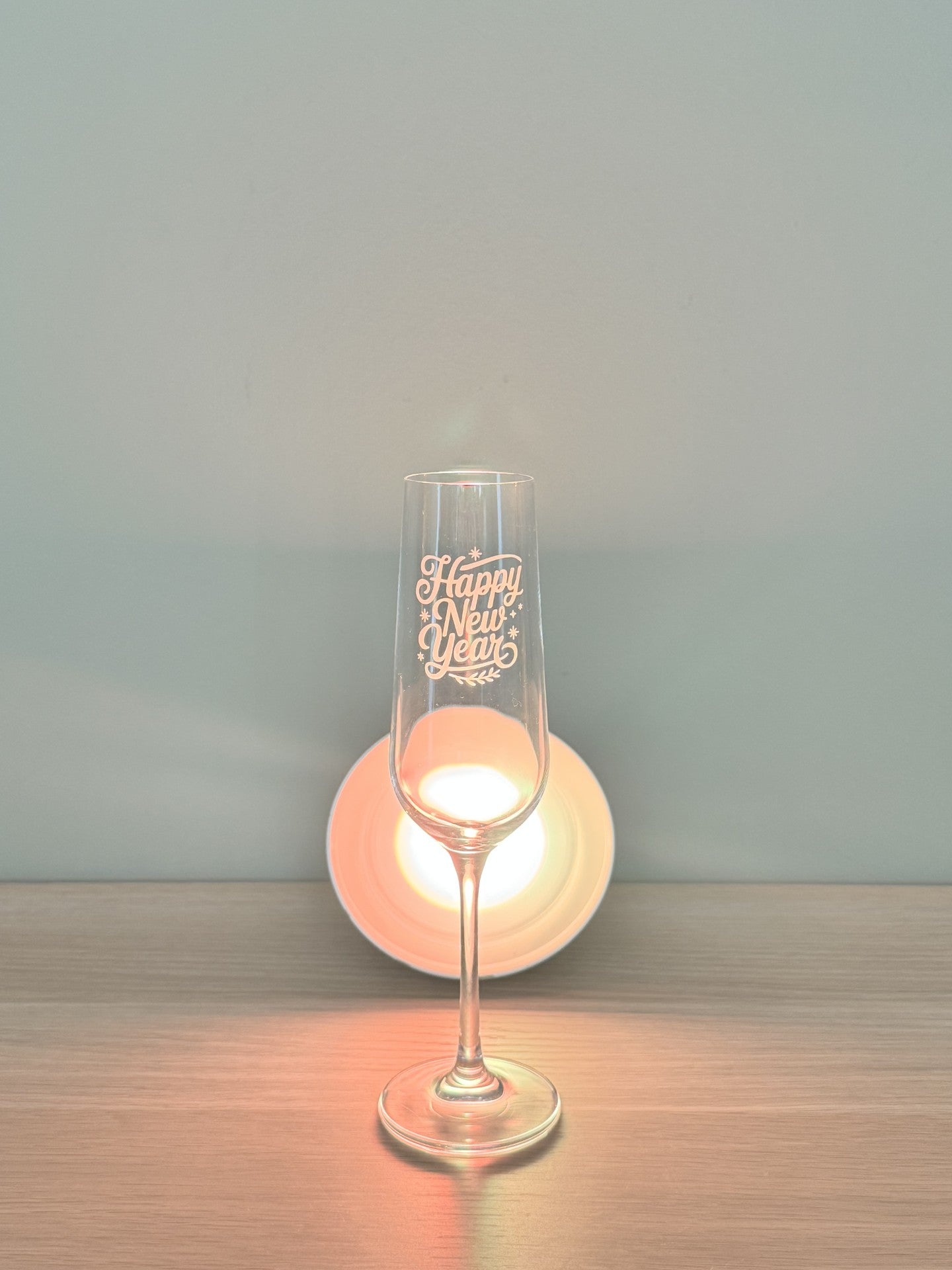 Champagneglas Happy New Year