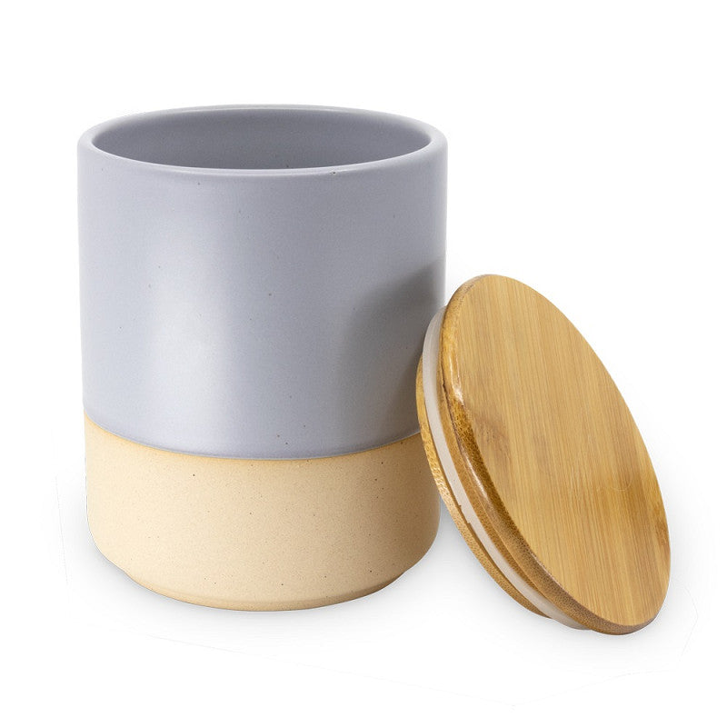 Decoratieve voorraadpot blauw