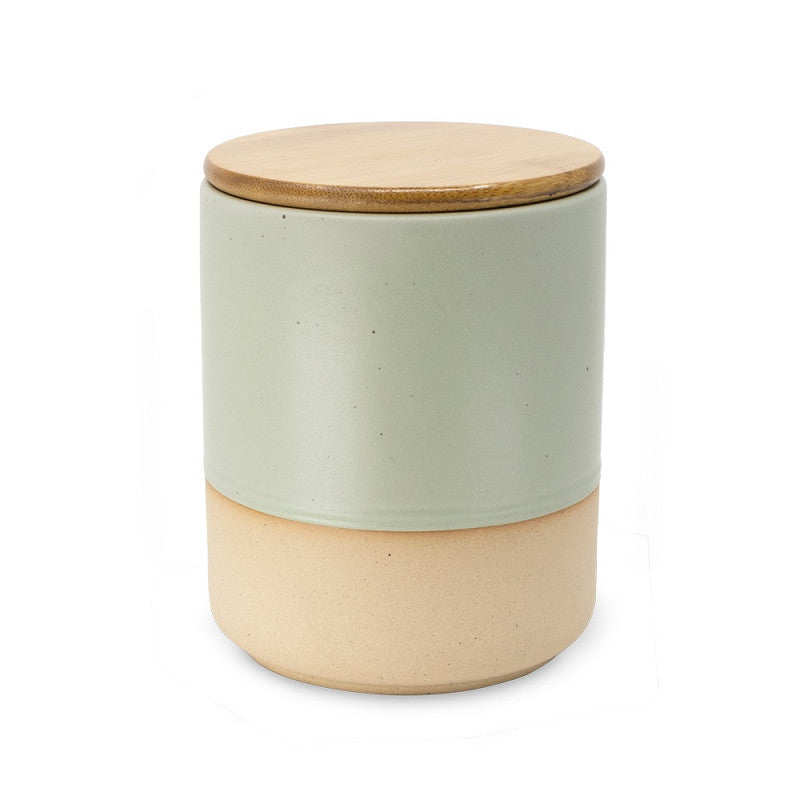 Decoratieve voorraadpot groen