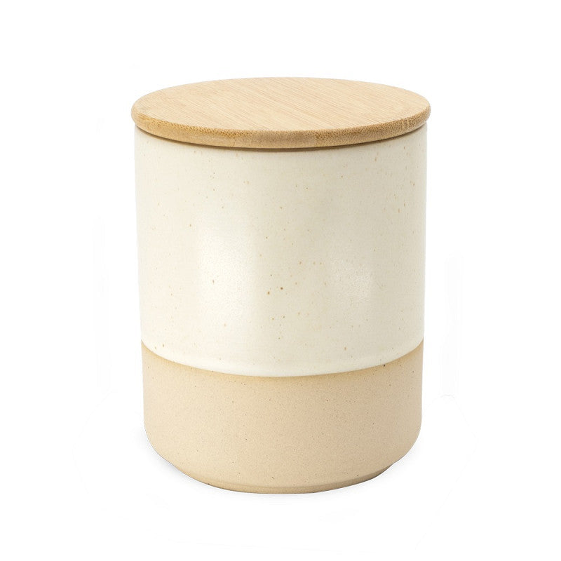 Decoratieve voorraadpot wit